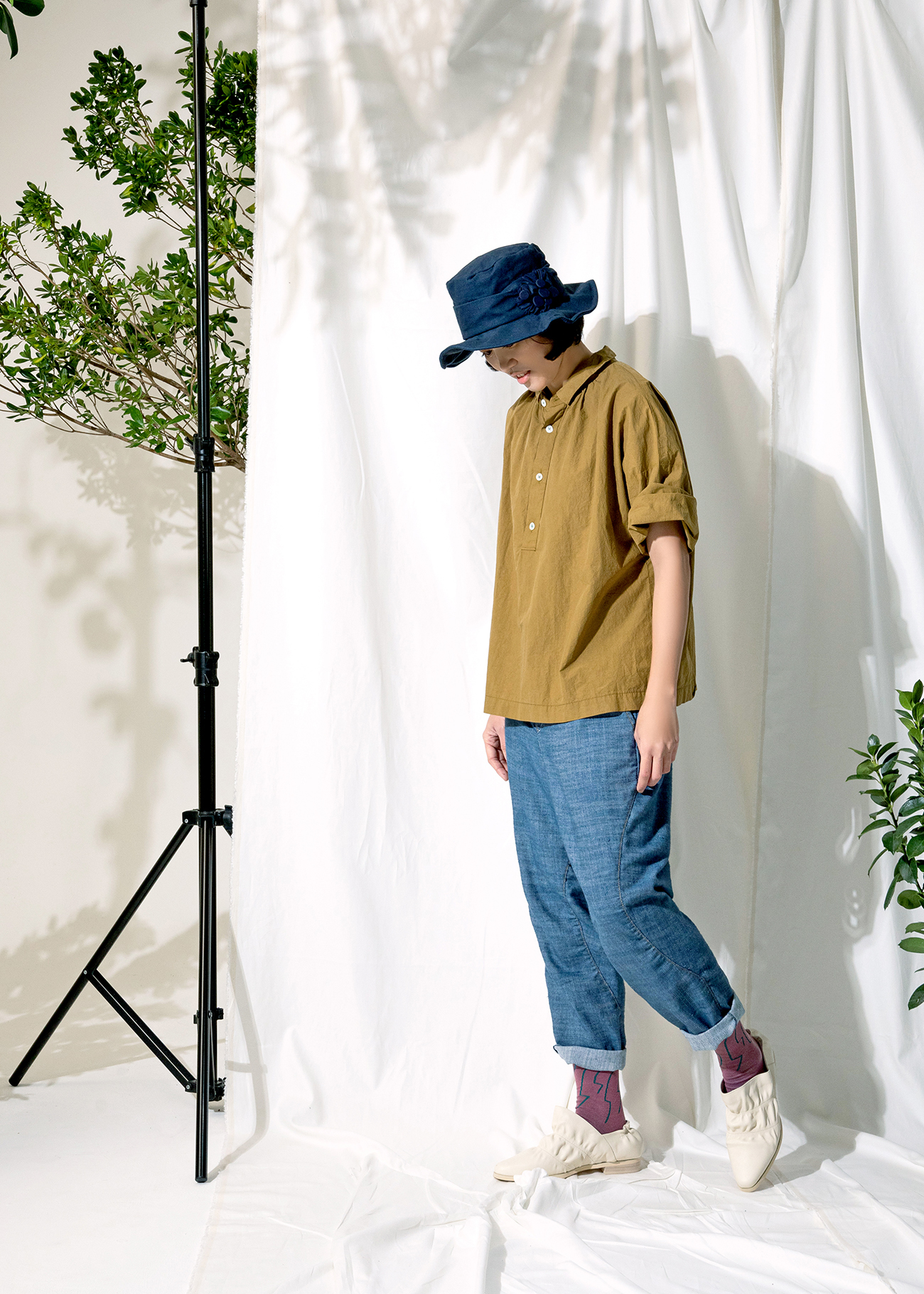 Side Gathered Trousers