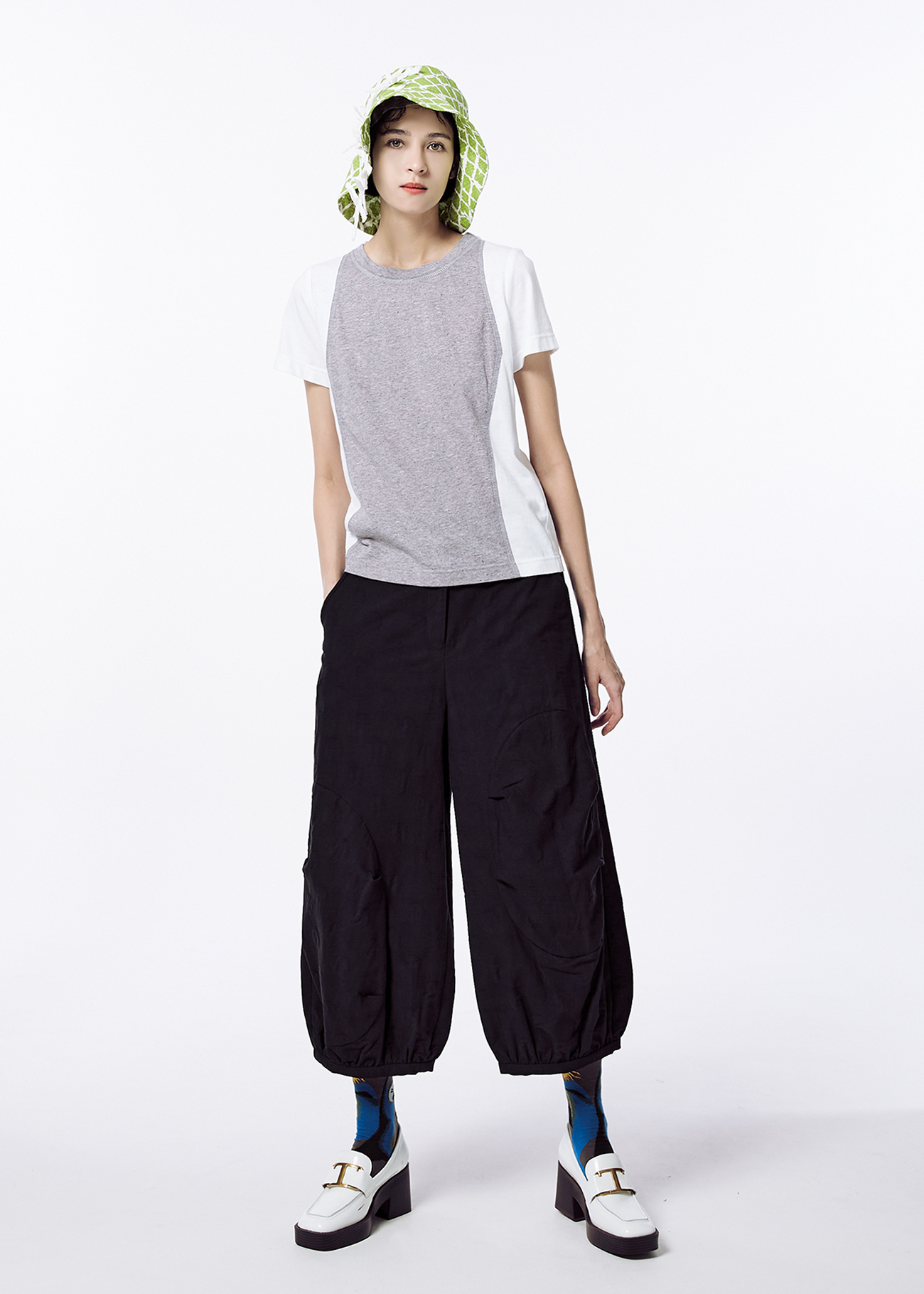 Textured Wide Leg Trousers